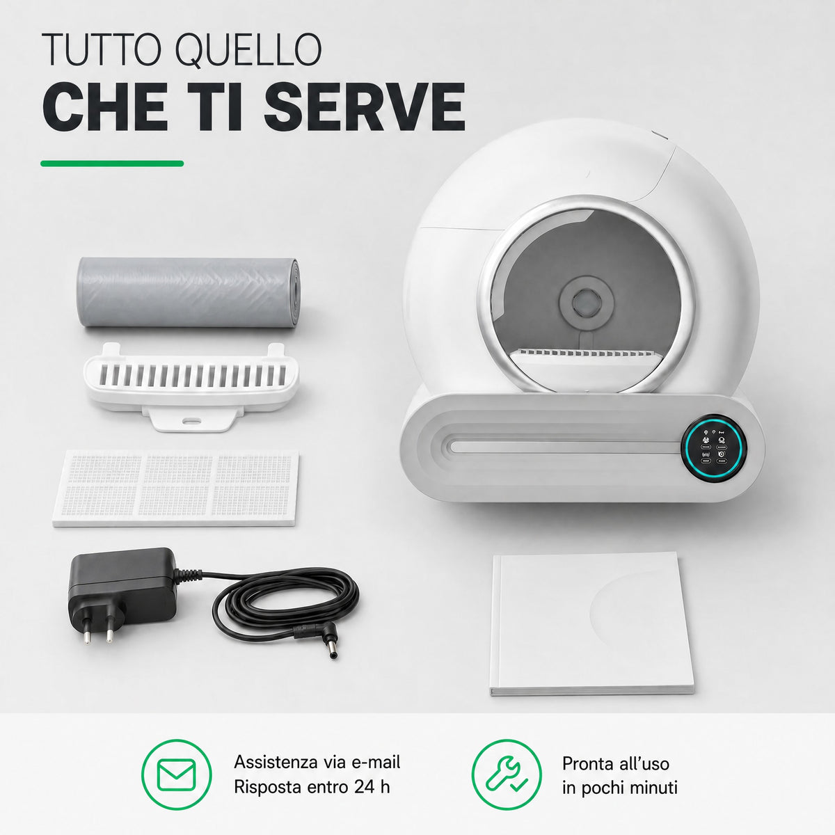 Contenuto della confezione Felandia, assistenza via e-mail