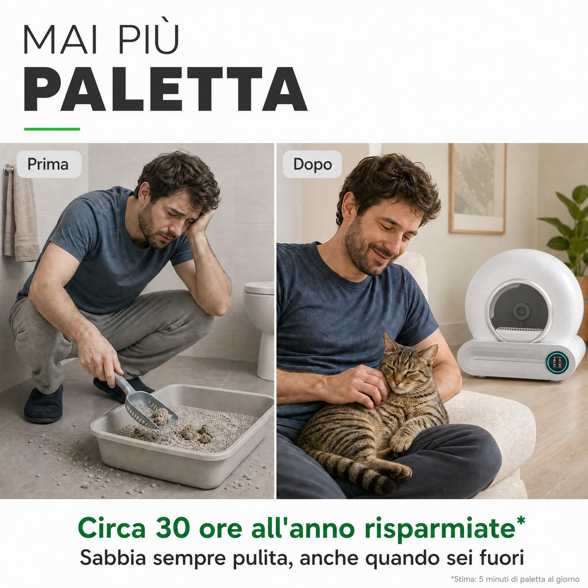 Mai più paletta: circa 30 ore all'anno risparmiate